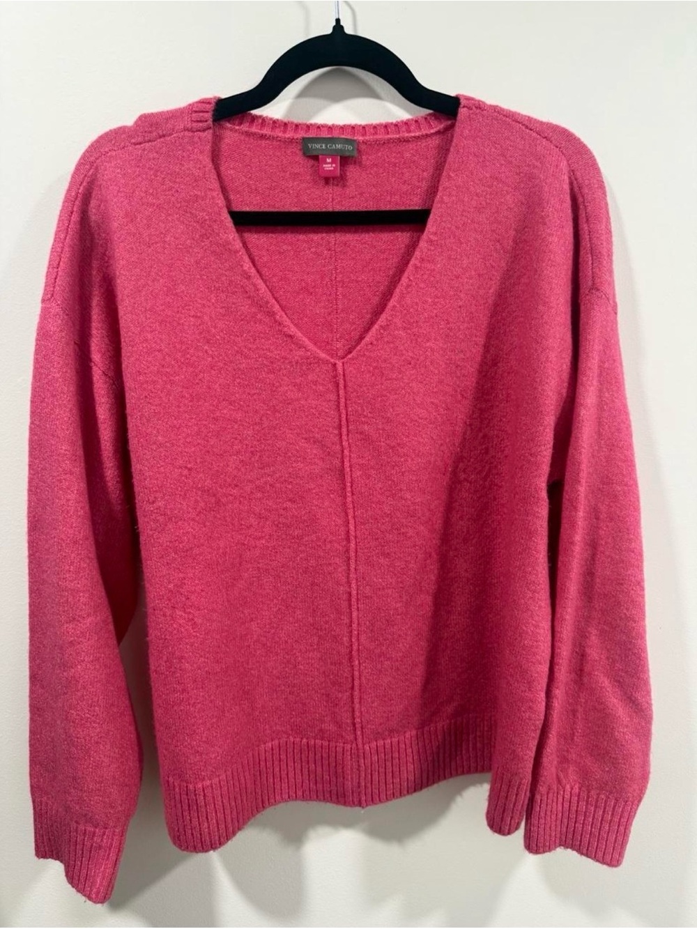 Vince Camuto Pink V-Neck Pullover Sweater